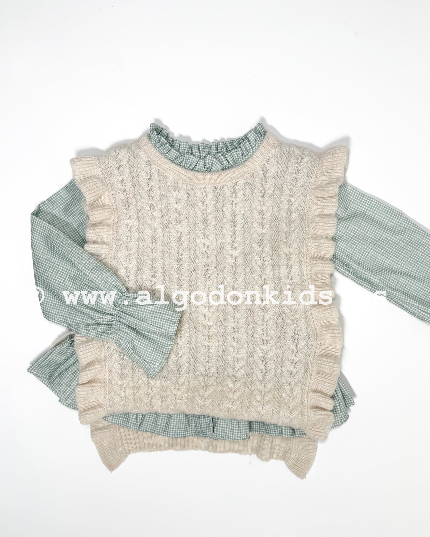 CHALECO TRENZADO BEIGE