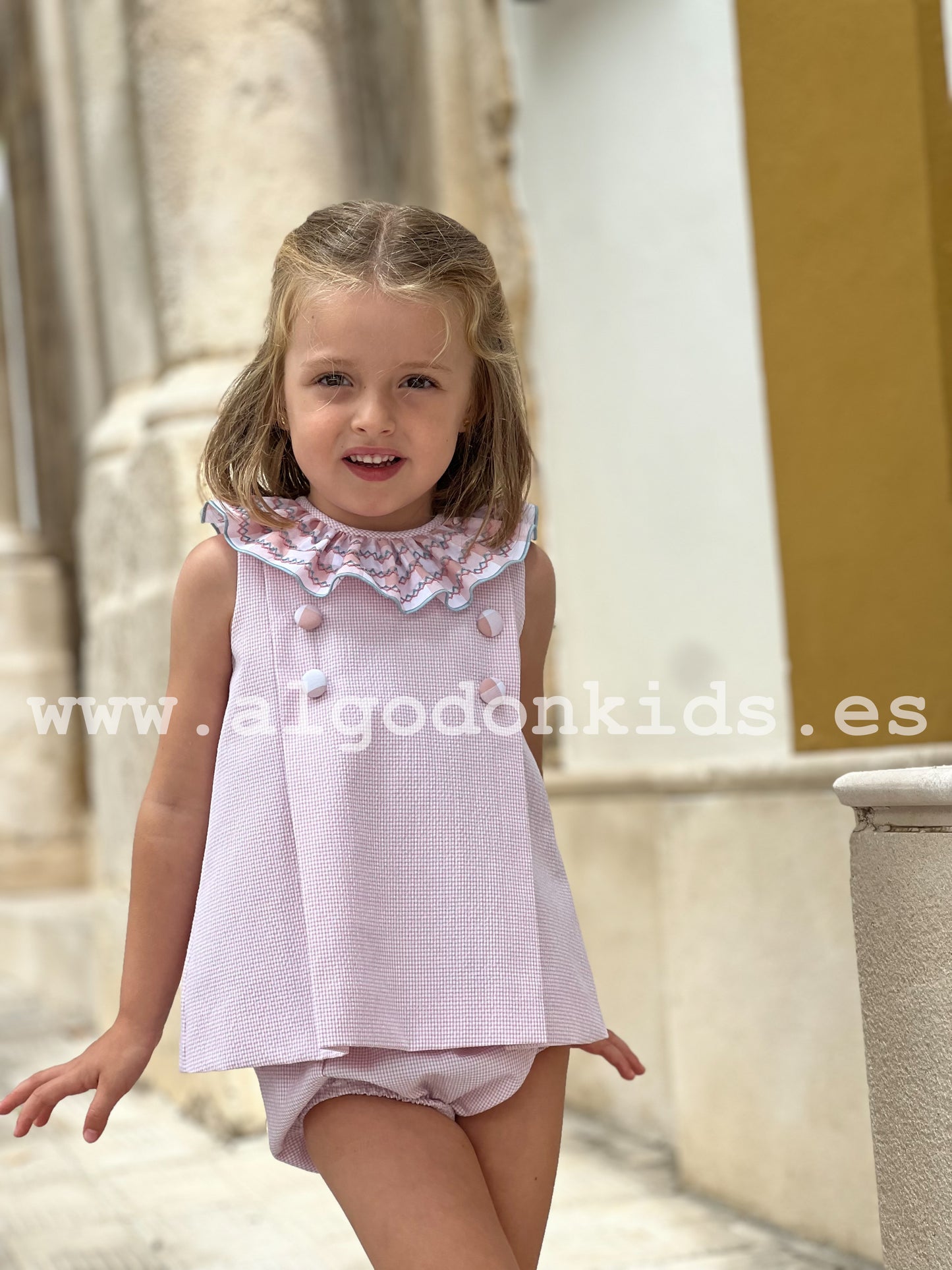JESUSITO VICHY SMOCK ROSA
