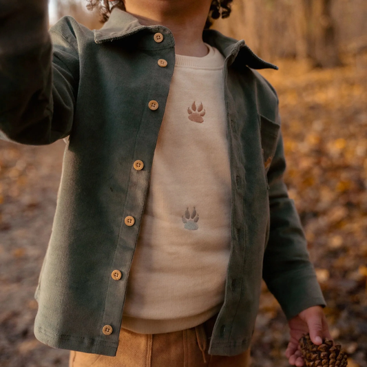 SUDADERA HUELLAS BEIGE