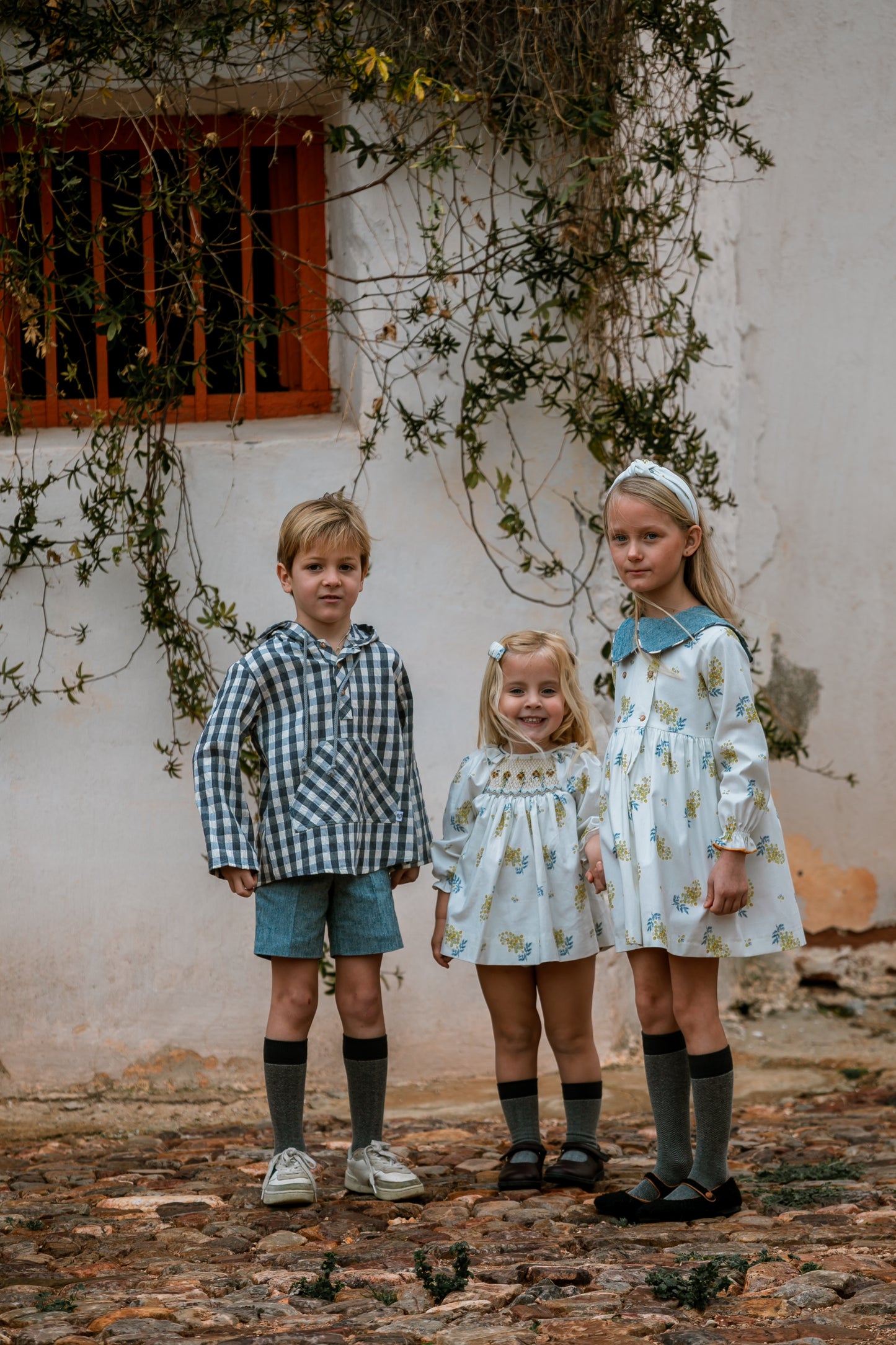 CAMISA CAPUCHA CUADROS AZUL