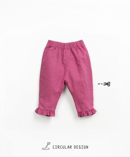 PANTALON FRESA  VOLANTE BEBE