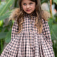 VESTIDO VICHY CAPUCHA CON PELO