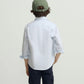 POLERA RAYAS VERTICALES CELESTE