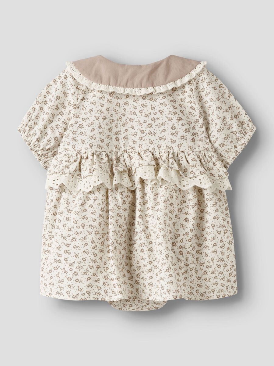 VESTIDO BODY FLORECILLAS BEIGE
