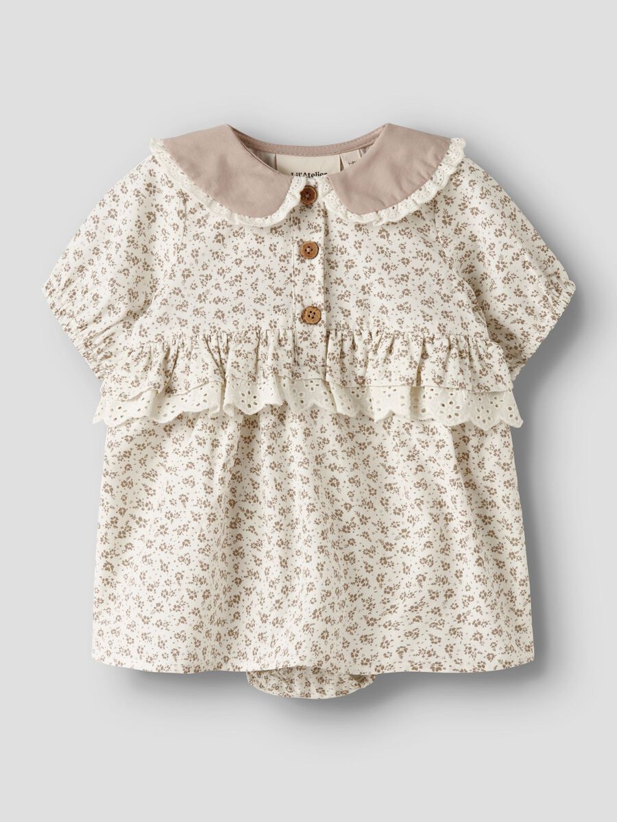 VESTIDO BODY FLORECILLAS BEIGE