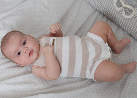 PELELE PUNTO RAYAS BEIGE
