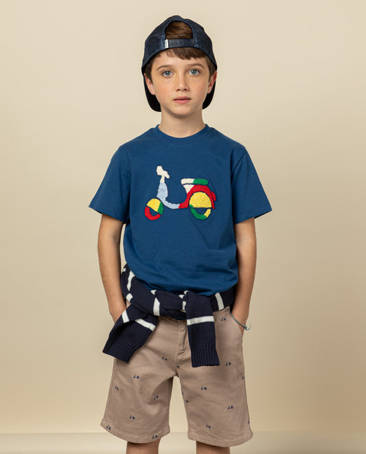 CAMISETA SCOTTA LOGO AZUL