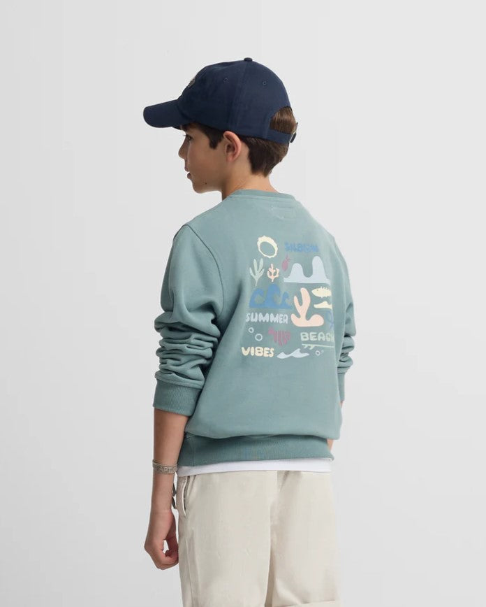 SUDADERA VERDE SUMMER BEACH