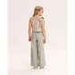 CONJUNTO TOP RAYAS SALMÓN -VERDE