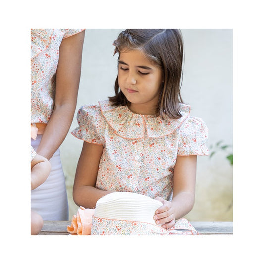 CAMISA PAPAYA CUELLO