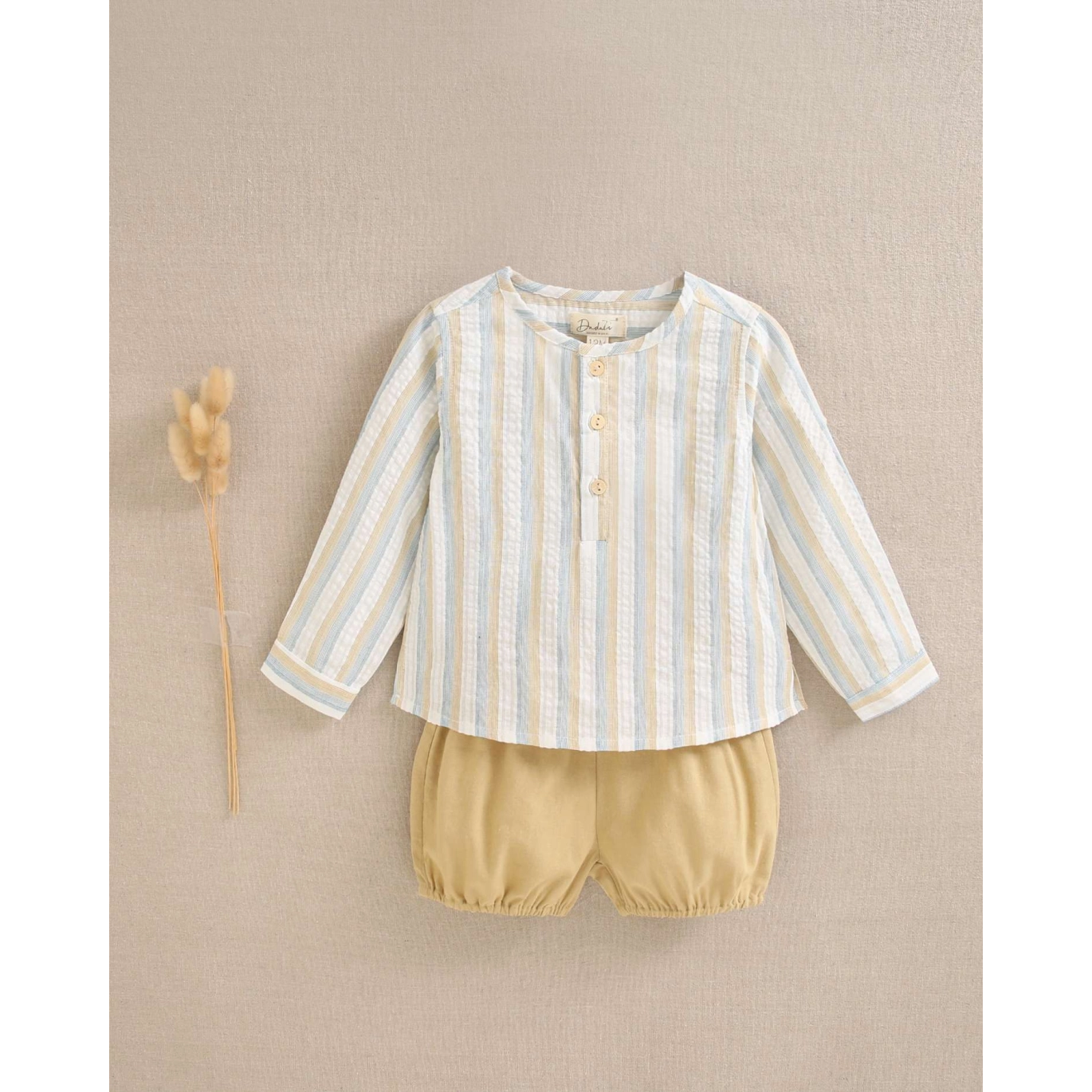 CONJUNTO RAYAS AZUL - MIEL BEBÉ