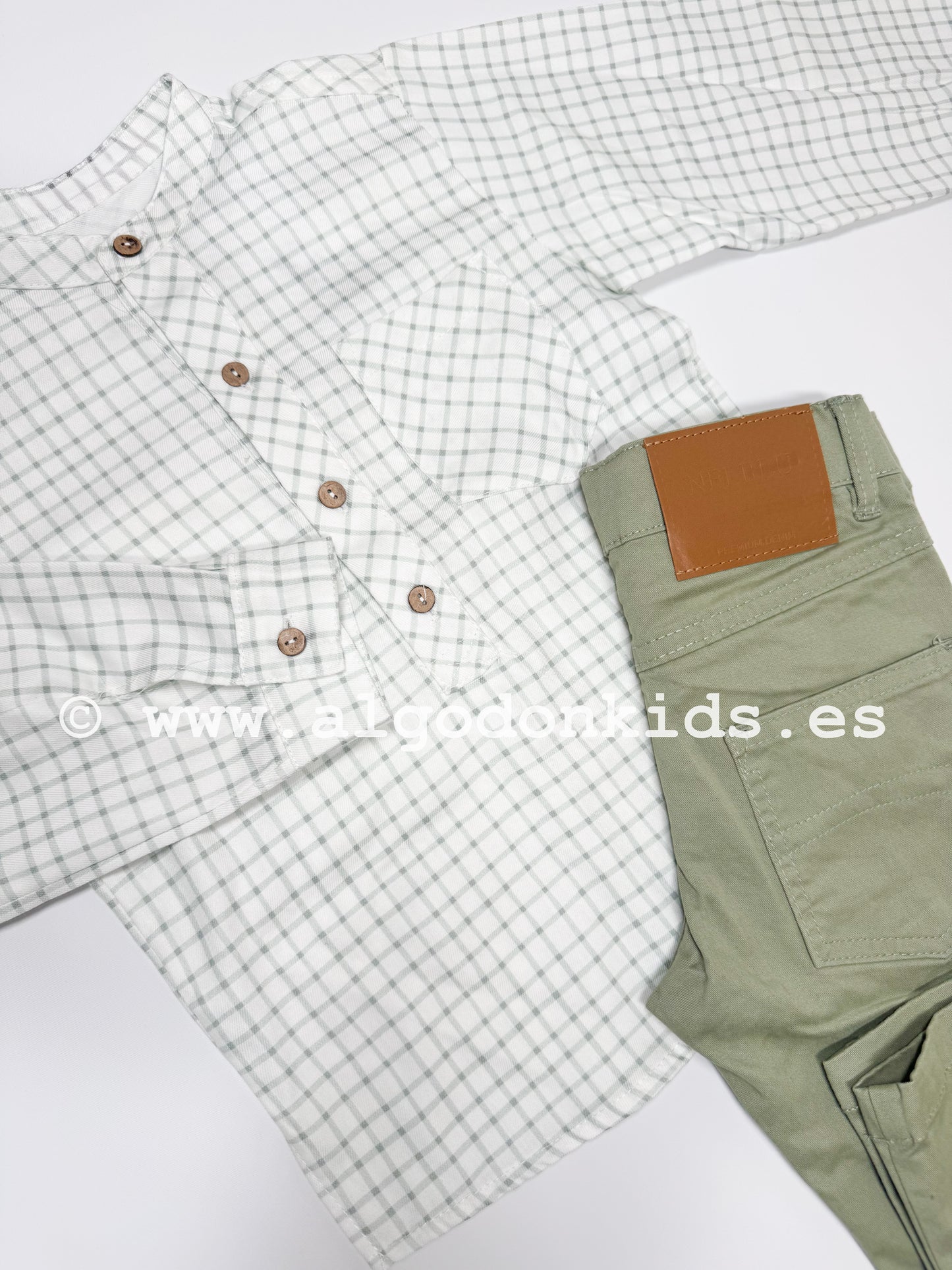 CAMISA MAO CUADROS VERDE