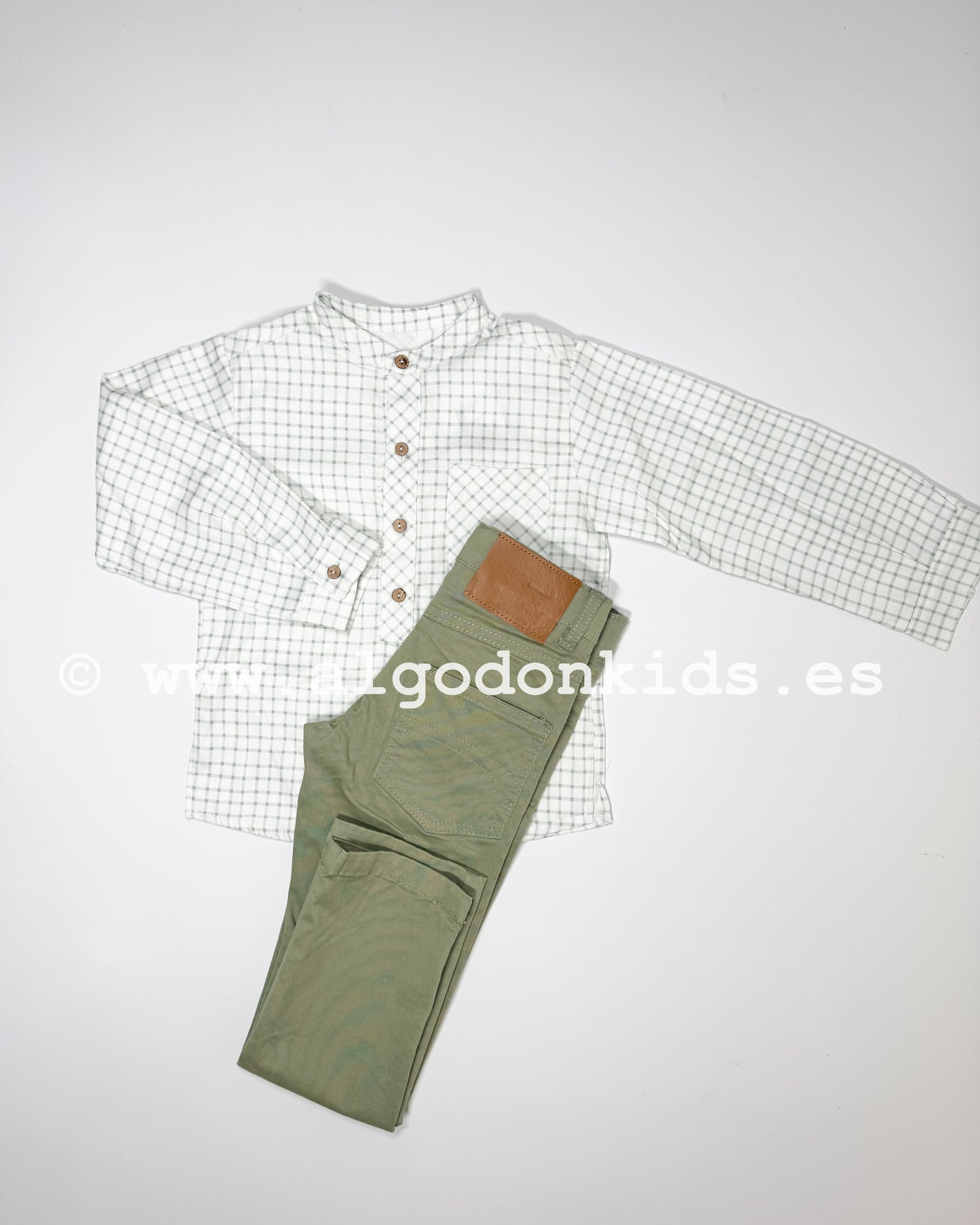 CAMISA MAO CUADROS VERDE