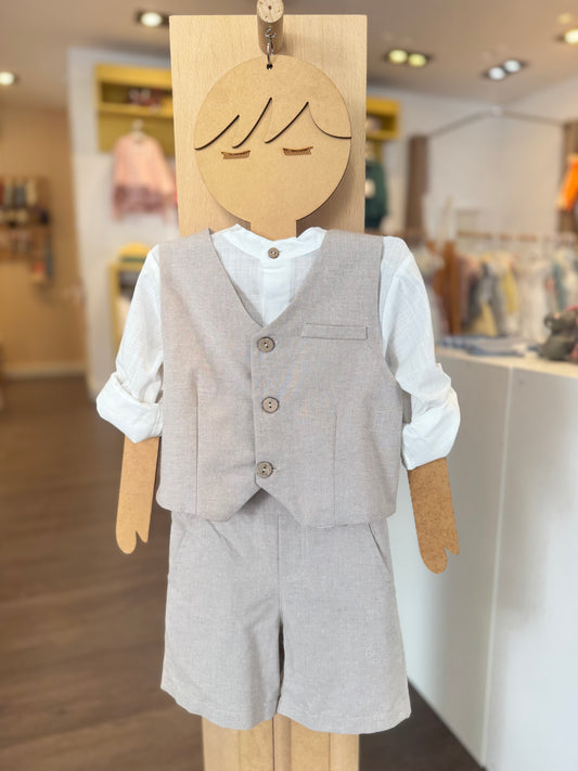 CONJUNTO CHALECO BEIGE