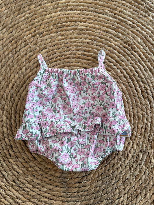 BAÑADOR BEBÉ FLORES ROSA