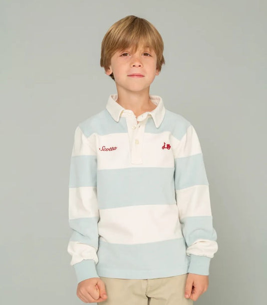 POLO RAYAS CELESTE