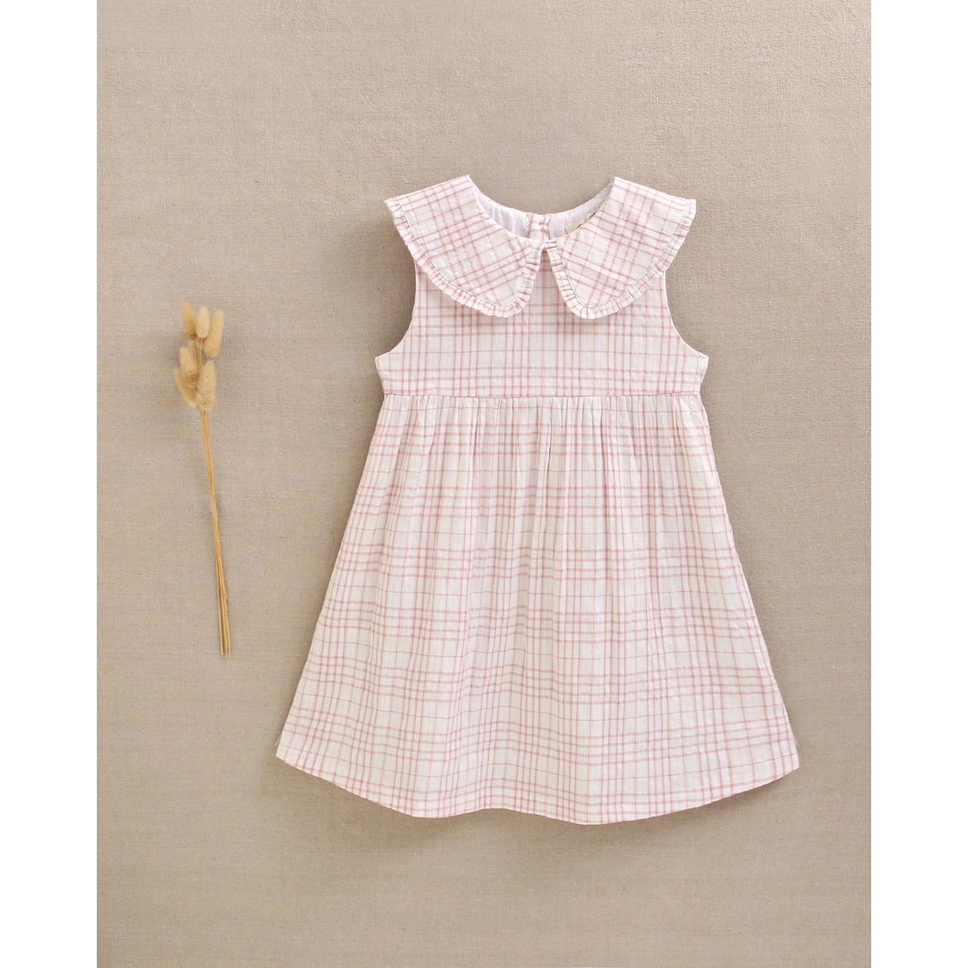 VESTIDO CUADROS ROSA BABY DOLL
