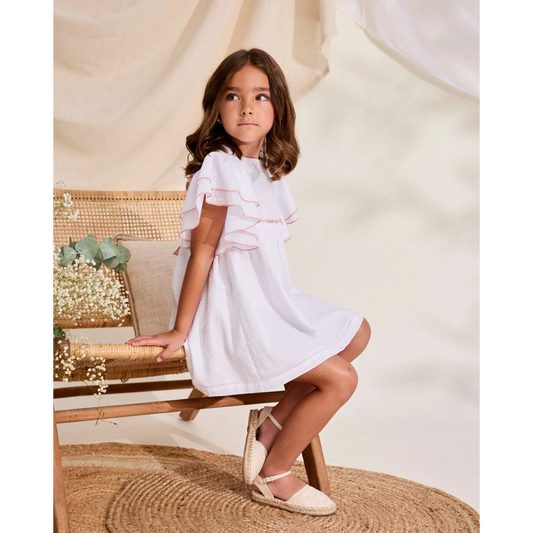 VESTIDO PLUMETI BLANCO LAZADA