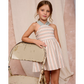 VESTIDO RAYAS SALMON - VERDE