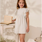 VESTIDO RAYAS AZUL - MIEL VOLANTE