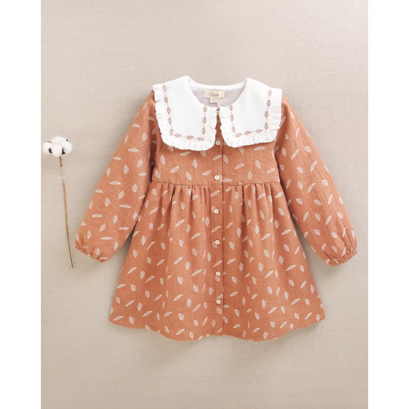 VESTIDO HOJAS ÓXIDO