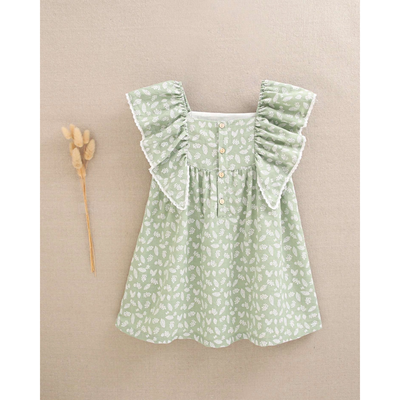 VESTIDO HOJA VERDE