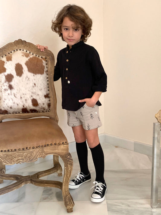 CAMISA BOTONES NEGRA